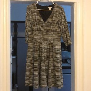 Black/ grey/ white work dress